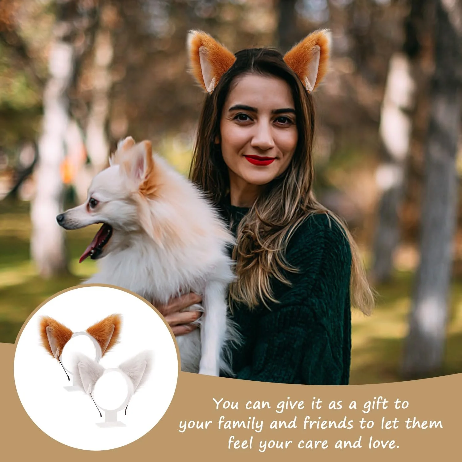 Набір з 2 обручів для волосся Вушка котика, фото №6