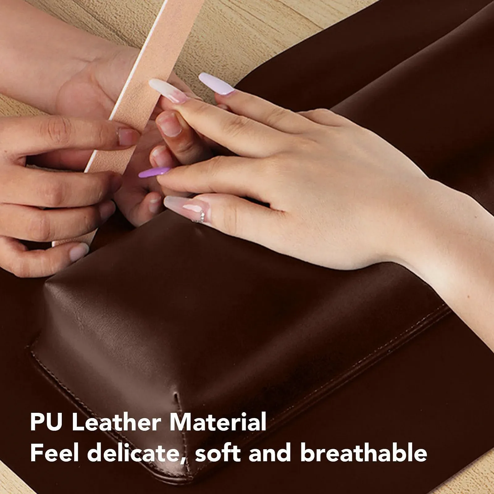 Подушка-підставка прямокутна для манікюру PU шкіра, фото №5 Подушка-підставка прямокутна для манікюру PU шкіра, фото №5