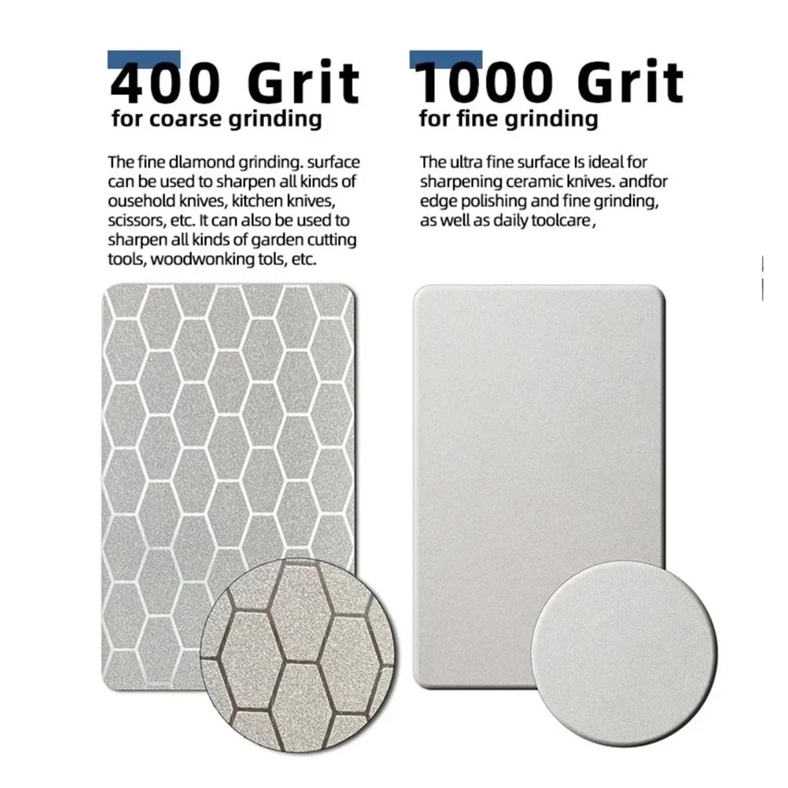 Точилка для ножей 5 в 1 400/1000 двухсторонняя вольфрамовая сталь и керамика, фото №6