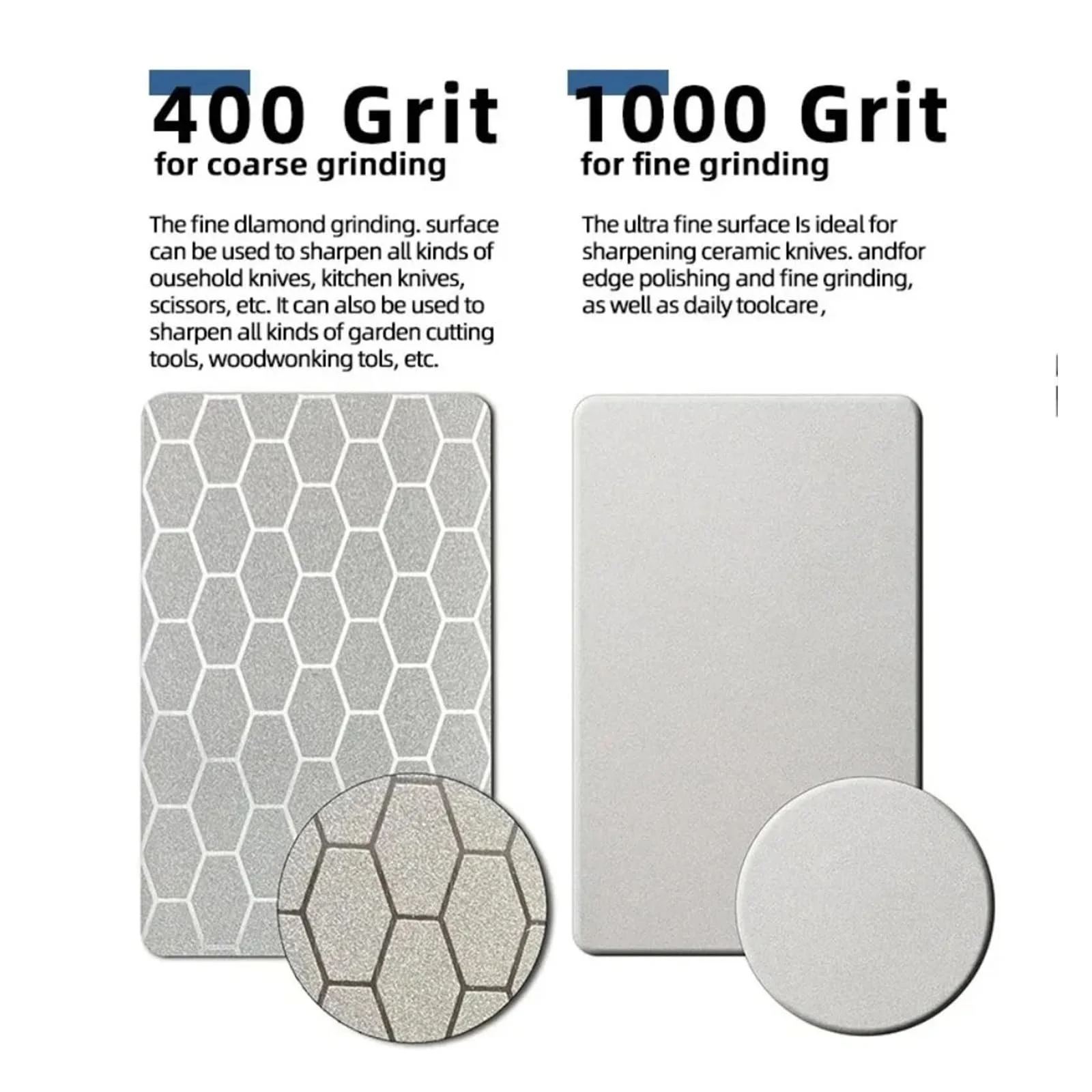 Точило для ножів 5 в 1 400/1000 двостороннє вольфрамова сталь та кераміка, фото №6
