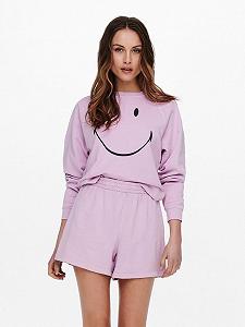 Світшот ONLSMILEY LIFE L/S SWT 15232823 Orchid Bloom-SMILEY ONLY Бузковий L - Фото 1