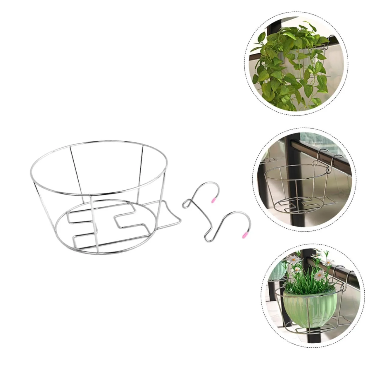 Підставка для квітів HEMOTON настінна нержавіюча сталь Сріблястий, фото №5 Підставка для квітів HEMOTON настінна нержавіюча сталь Сріблястий, фото №5