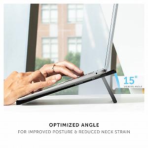 Подставка для ноутбука Native Union Fold - ультракомпактная, складная и портативная - эргономичный и оптимизированный угол обзора - для MacBook, ноутбуков, iPad и планшетов 10-16 дюймов (черный) synthetic.ua - Фото 1