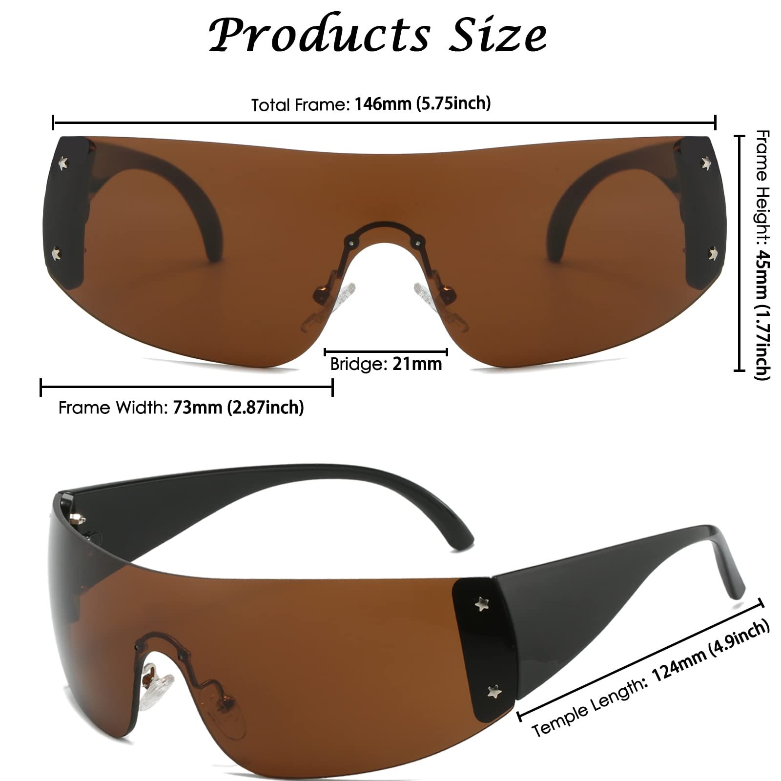 Сонцезахисні окуляри Wrap Around Long Keeper для чоловіків та жінок, трендові Y2k, фото №3