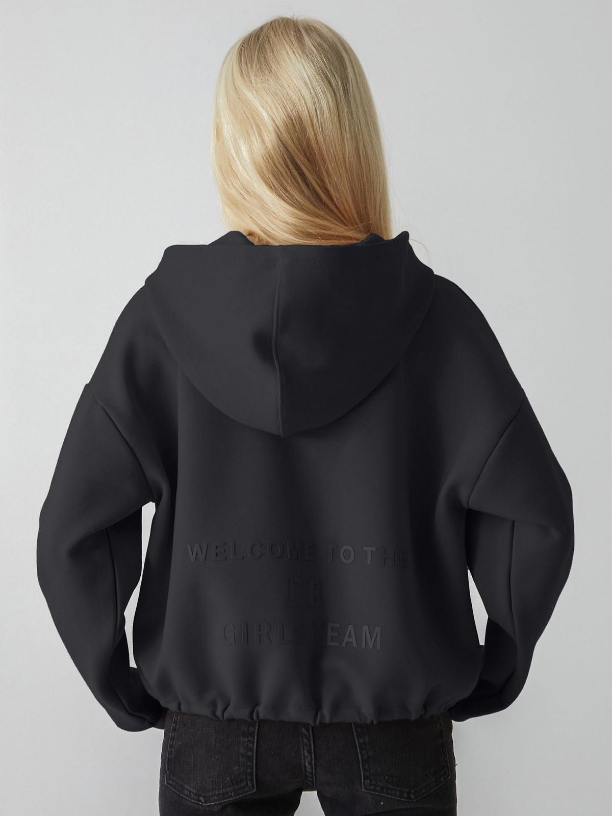 Толстовка LTB Jeans Henozo для девочек, размер 164 см, черная, фото №3