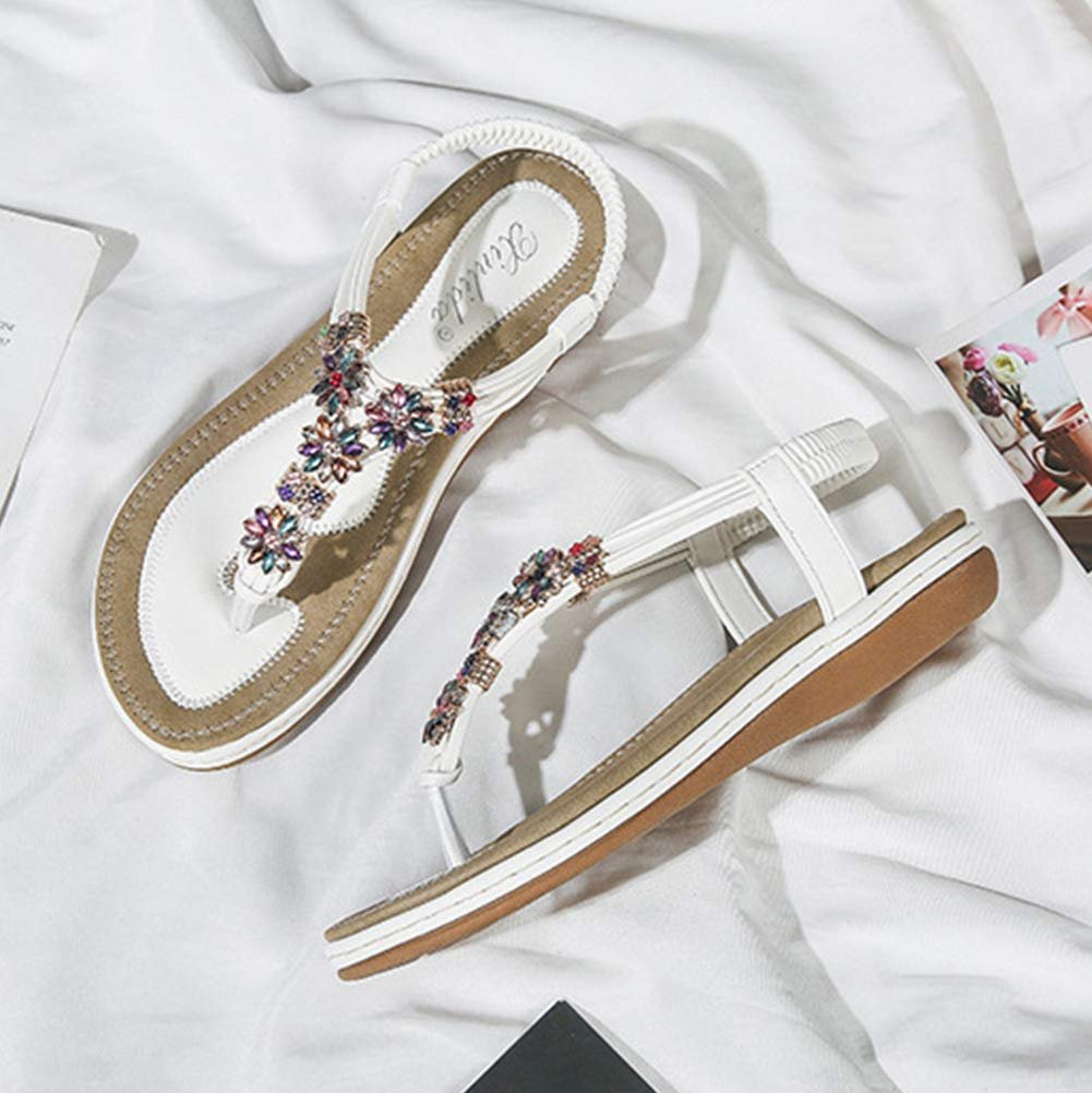 Босоножки Богемные Женские со стразами Ремешок на лодыжке Летние, фото №4