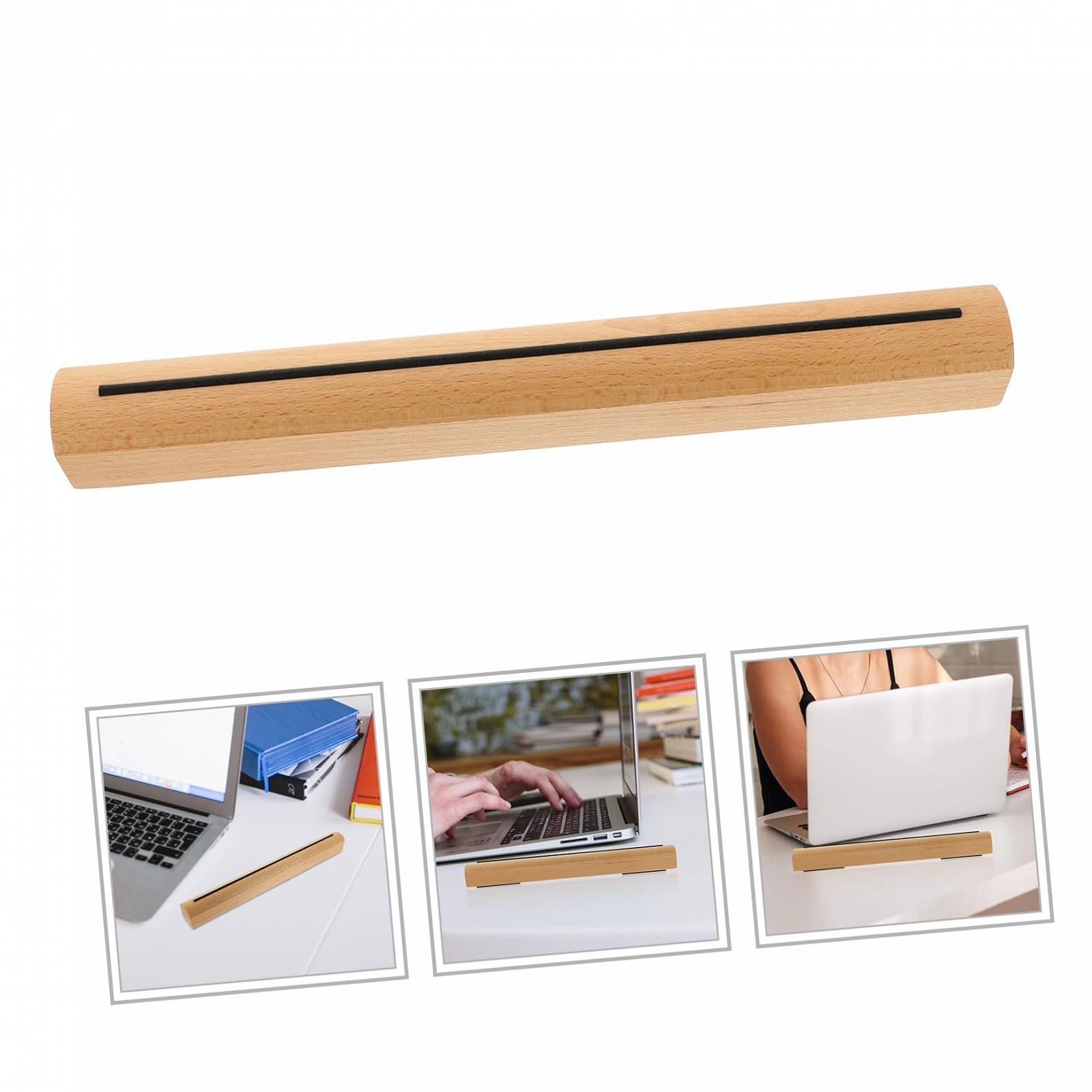 Підставка для ноутбука дерев'яна Happyyami регульована, натуральне дерево, елегантний дизайн, компактна для офісу та дому, фото №3