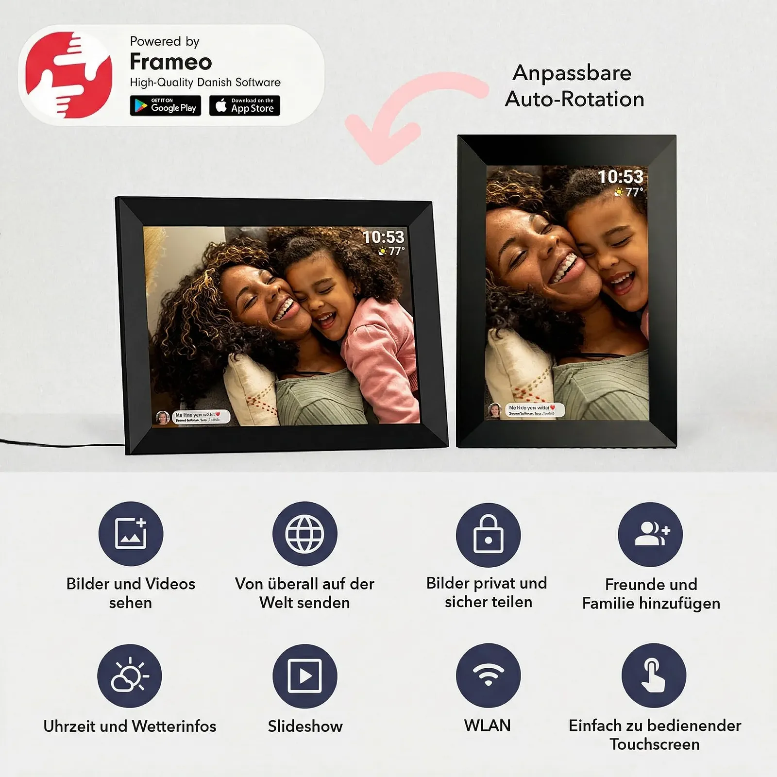 Цифровая фоторамка Universum DBR 400 10.1 Inch 25.7 cm WiFi IPS Touch Screen 32GB, фото №7