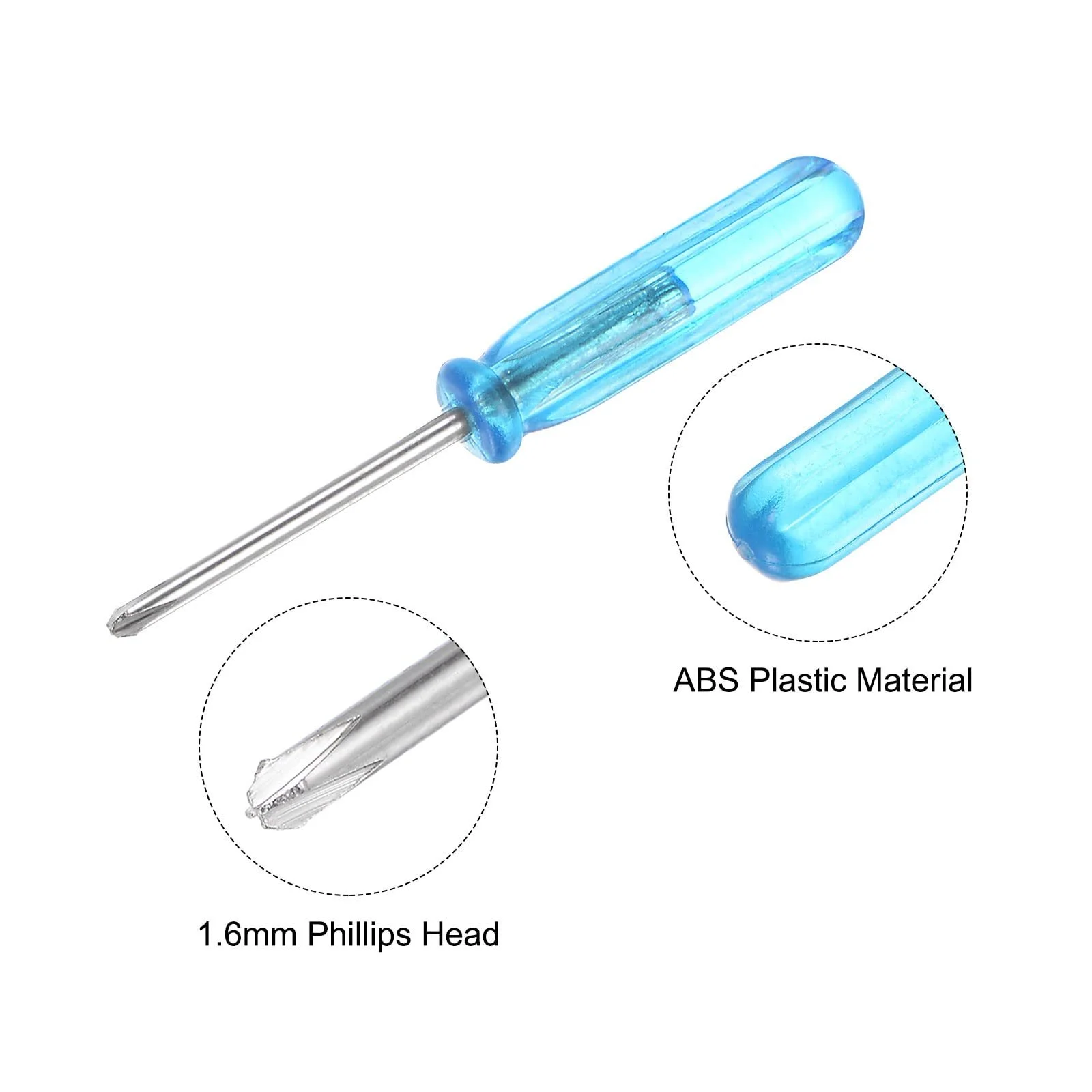 Міні-викрутка хрестова sourcing map Phillips 1,6 мм 45 мм 10 шт, фото №4