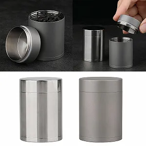 Коробка для зберігання TWEW кругла герметична зі сплаву, водонепроникна, портативна для активного відпочинку synthetic.ua - Фото 1