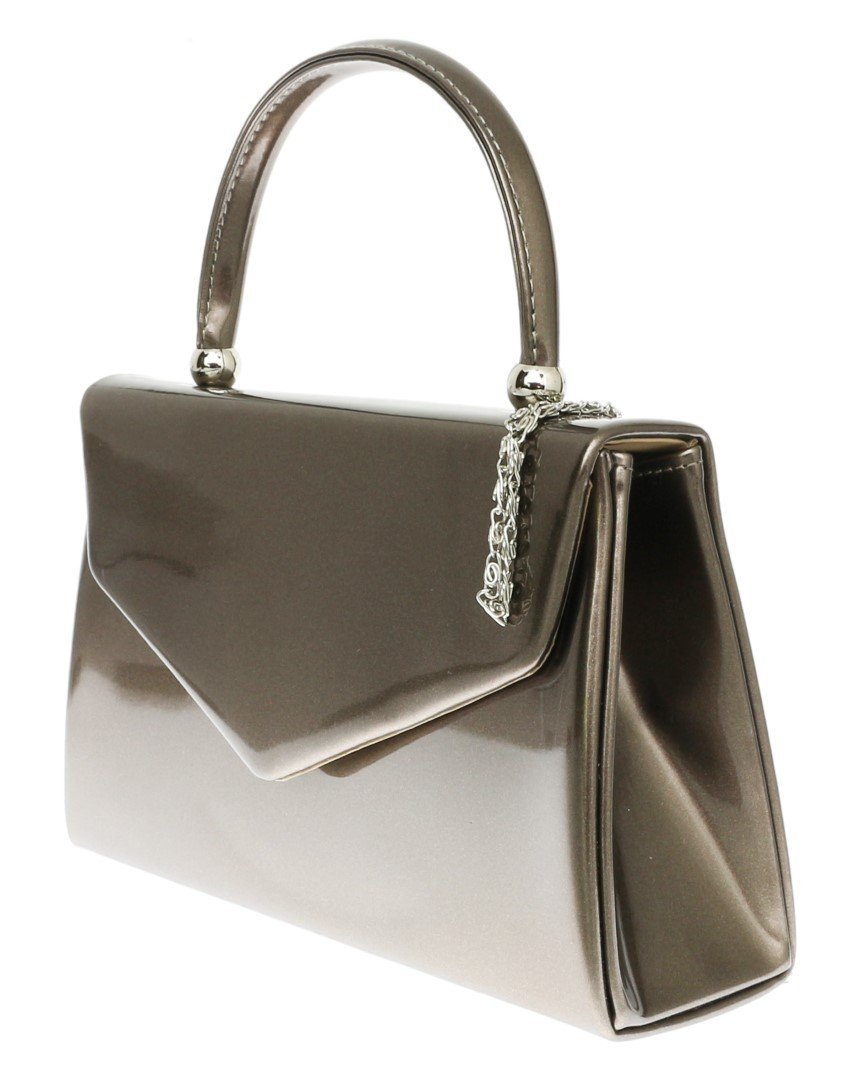 Клатч Girly Handbags лакований, жіночий, маленький жорсткий, фото №2