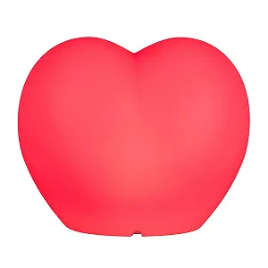 LED настільна лампа Heart акумуляторна з пультом ДУ та зміною кольорів 17 x 20 см - Фото 1