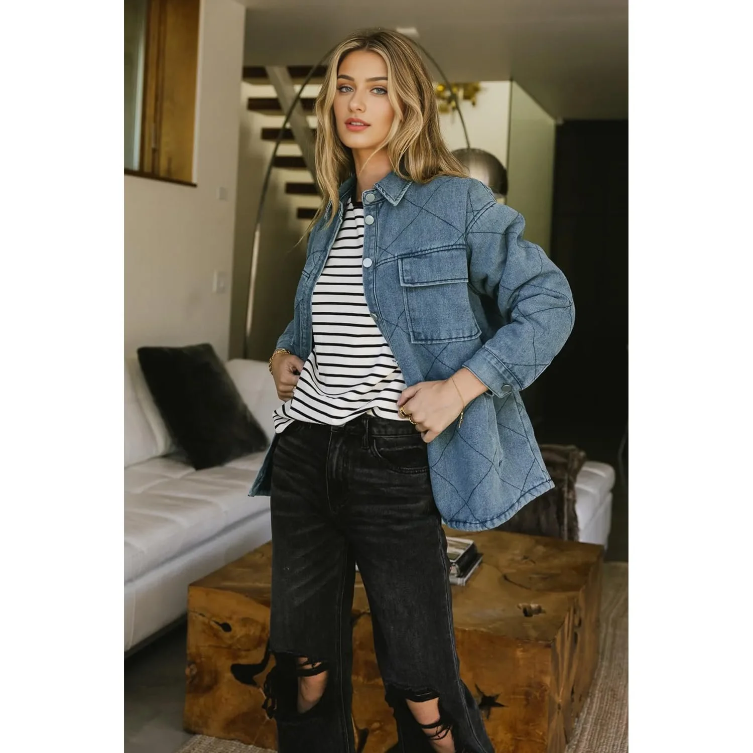 Джинсовая куртка Petalum Женская теплая, фото №3 Джинсовая куртка Petalum Женская теплая, фото №3