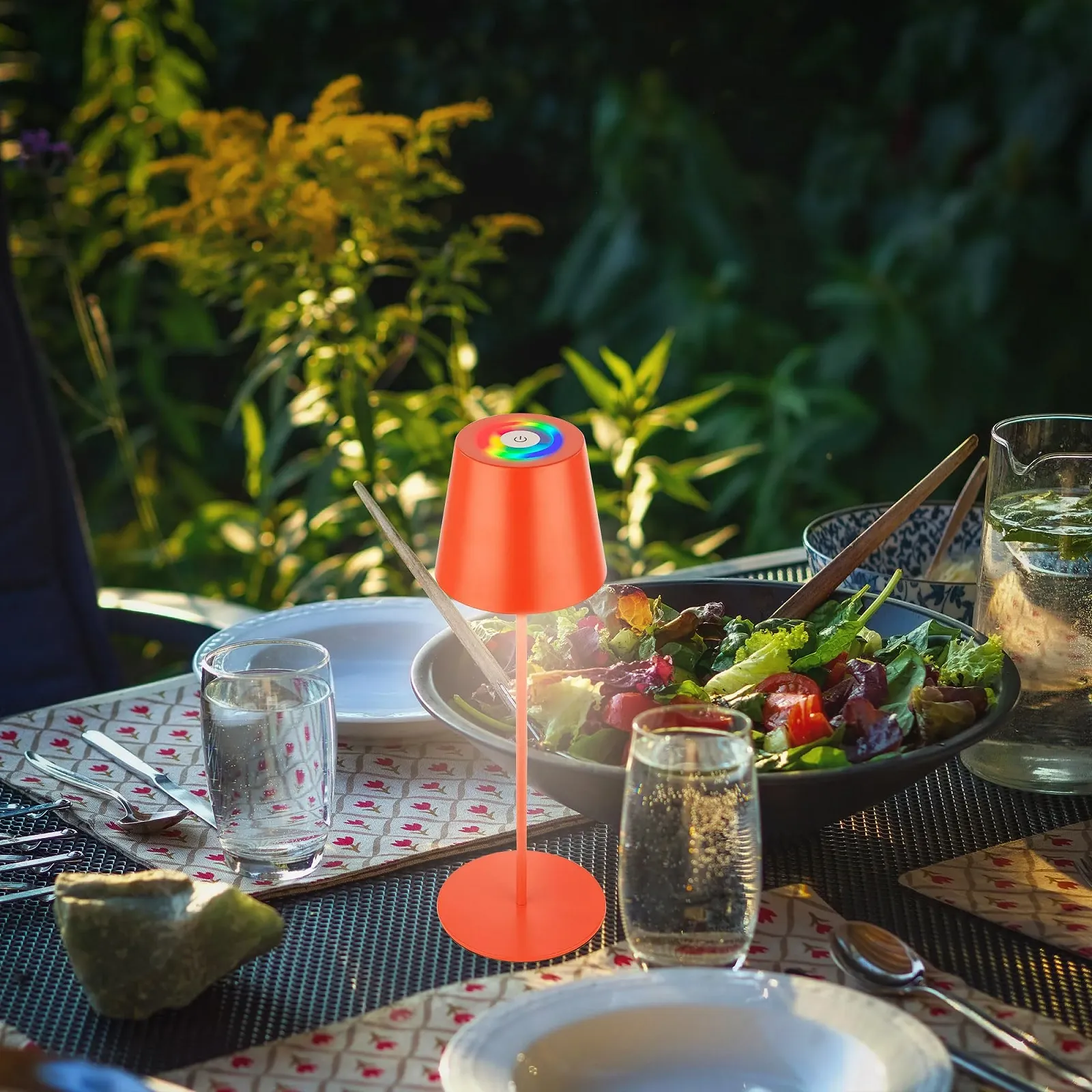 Настольная лампа BRILONER 3 in 1 RGBW LED IP44 Сенсорная Аккумуляторная 36 x 12 см Orange, фото №3