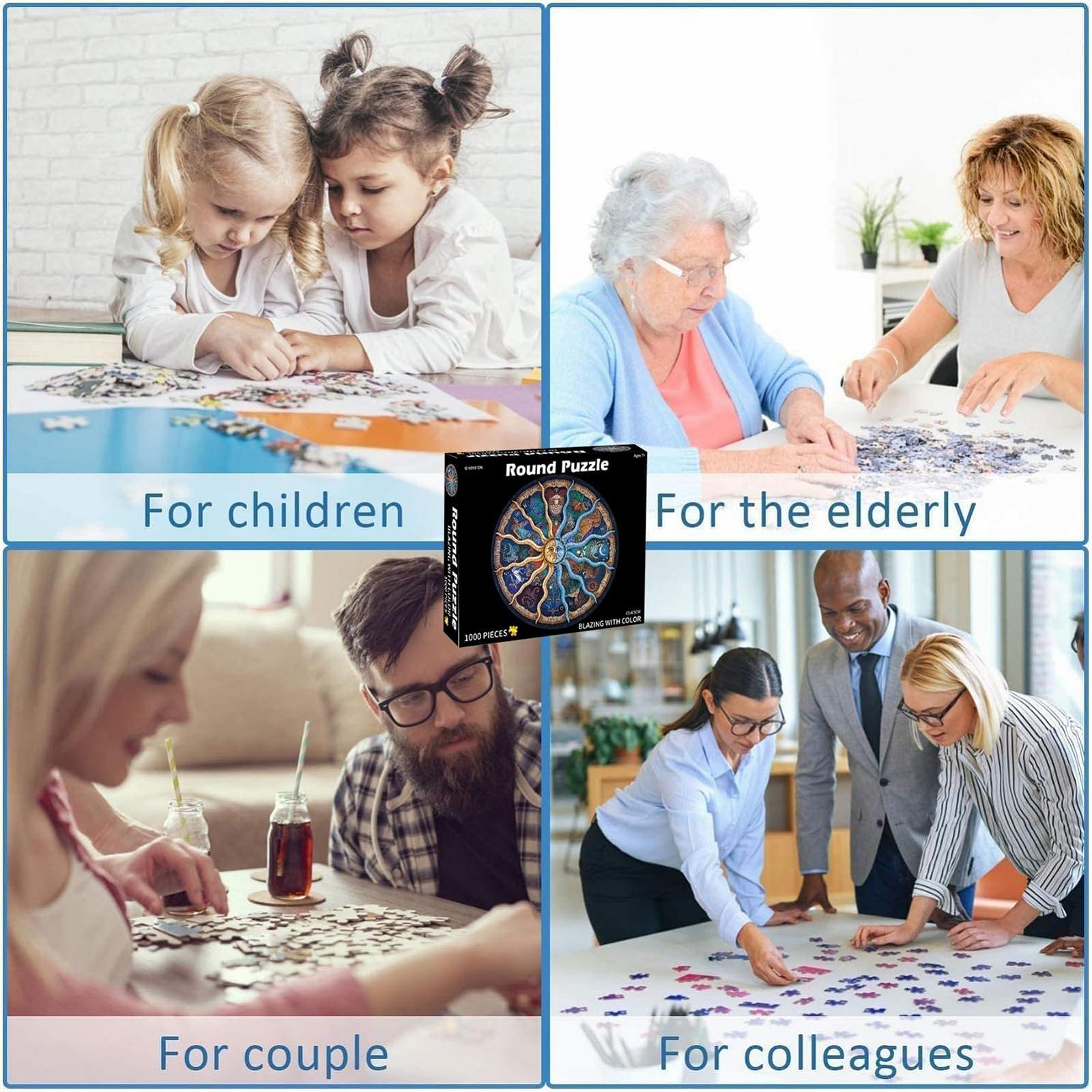 Пазл круглий 1000 елементів антистрес освітній, фото №5