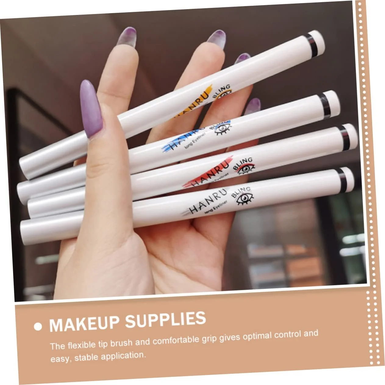 Підводка рідка POPETPOP, матова, неонова, для макіяжу очей, стійка, з ультратонким кінчиком, фото №6