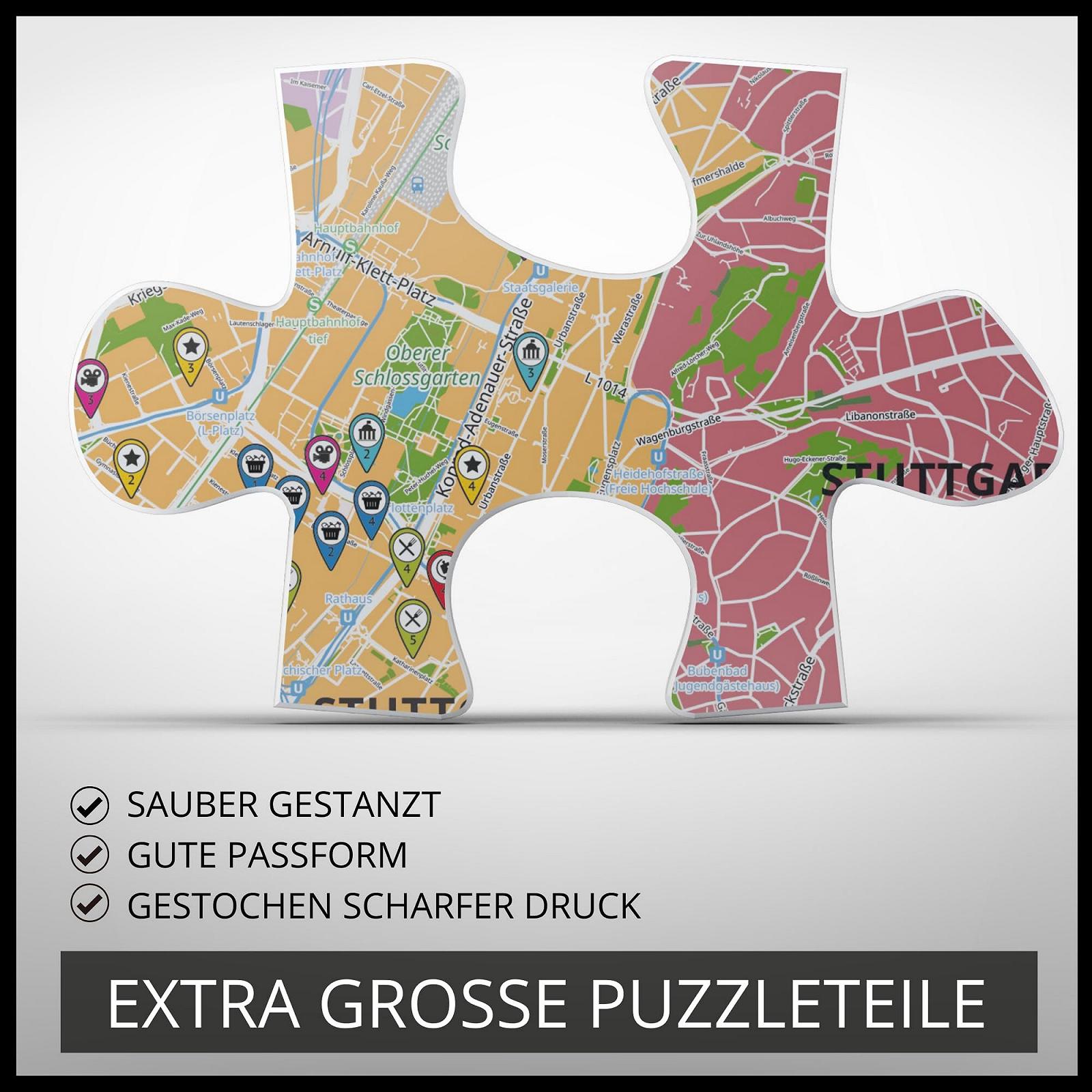 Пазл PuzzleMap City Map XXL Stuttgart 500 деталей 68 x 48 см з буклетом та картою, фото №4 Пазл PuzzleMap City Map XXL Stuttgart 500 деталей 68 x 48 см з буклетом та картою, фото №4