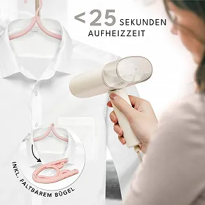 Відпарювач LEBENLANG Travel Compact Foldable 900 Вт White synthetic.ua - Фото 1