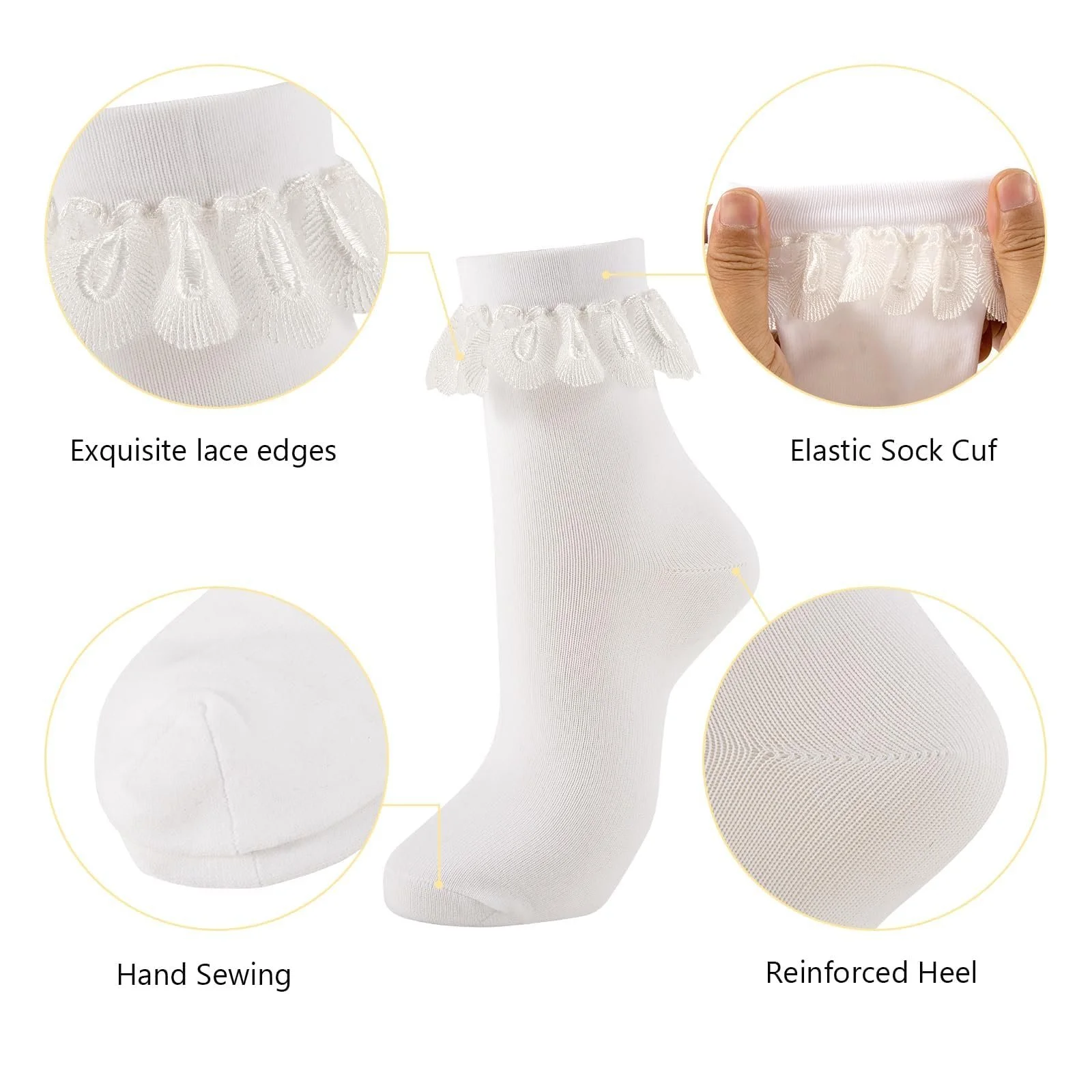 Шкарпетки з рюшами, жіночі 39-43, фото №3