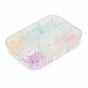 Аксессуары для ногтей (1 коробка) Блестки для ногтей, драгоценные камни, блестки для ногтей русалки, уникальные украшения для ногтей, жемчуг для плоского дна, цветная смола - Фото 1