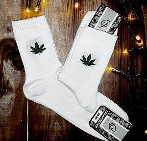 Чоловічі молодіжні шкарпетки високі демісезонні білі 39 - 44 розмір - Фото 1