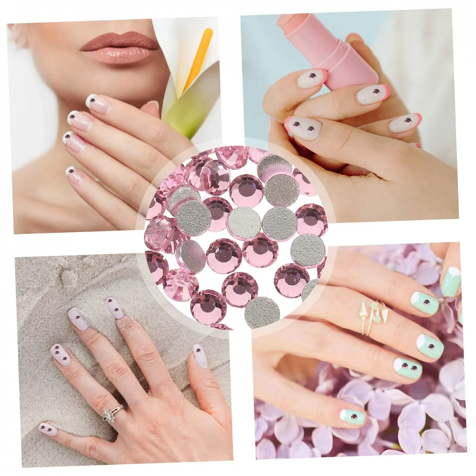 Стразы для ногтей FRCOLOR, 2 шт, розовые, фото №9