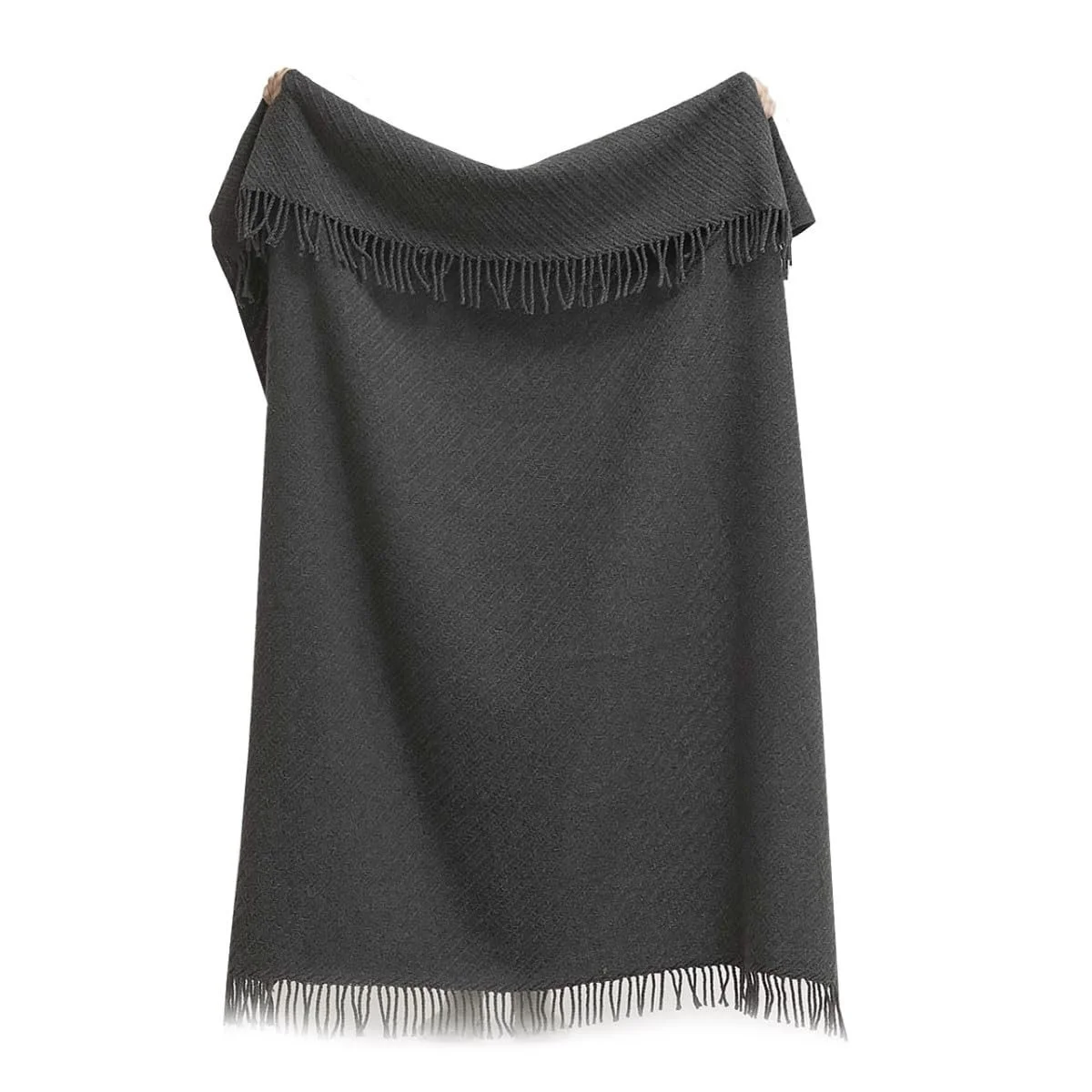 Плед Lanavitta Symfonia Напівшерстяний Темно-сірий 140 x 200 см, фото №2