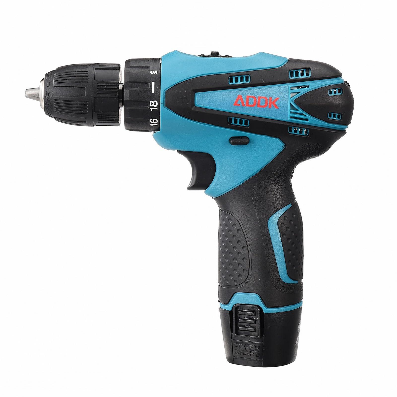 Дриль-шуруповерт belupai Cordless 12V Електрична викрутка 1 батарея 1.5Ah 2 швидкості 18+1 налаштування моменту обертання LED освітлення 30 аксесуарів і кейс для ремонту та DIY, фото №4