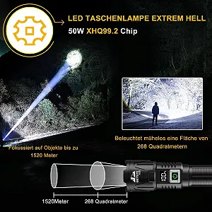 Перезаряджуваний LED ліхтар 500 000 люмен synthetic.ua - Фото 1