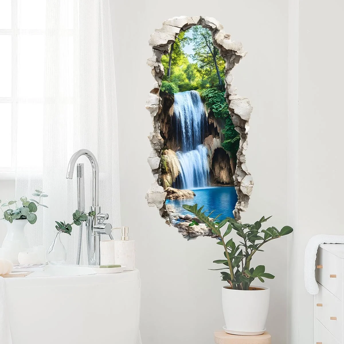 Наклейка на стену и пол HGDESIGN Waterfall Mountain, фото №5
