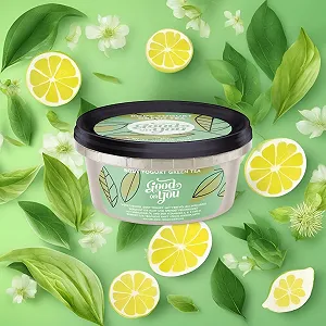 Йогурт для тела Green Tea Успокаивающий лосьон для сухой кожи Витамины A, B, E & D synthetic.ua - Фото 1