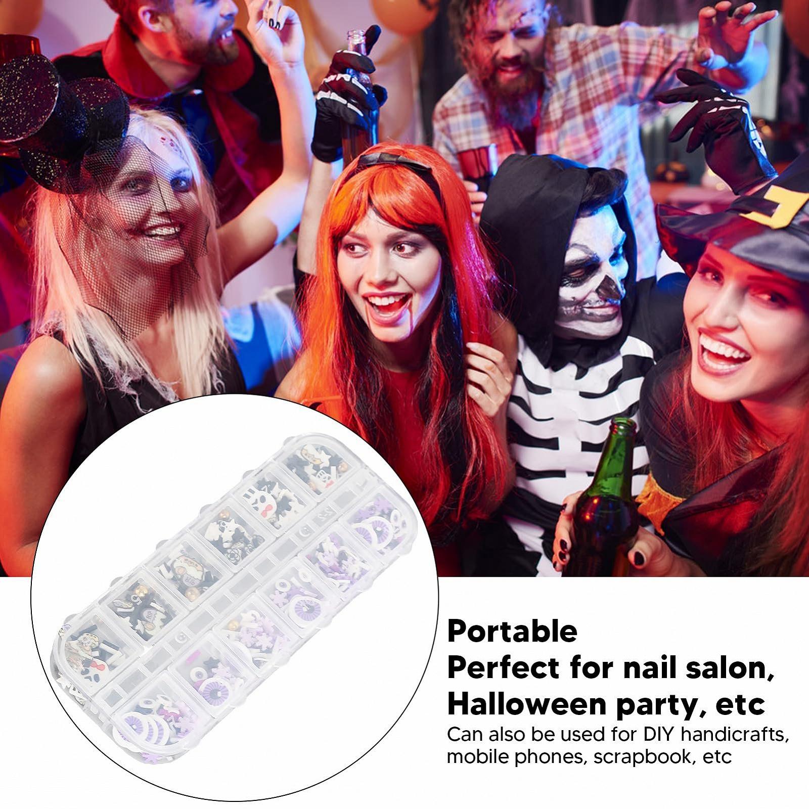 Патчи керамические для ногтей 2 коробки Halloween стиль украшения для ногтей декор для самодельного маникюра, фото №3