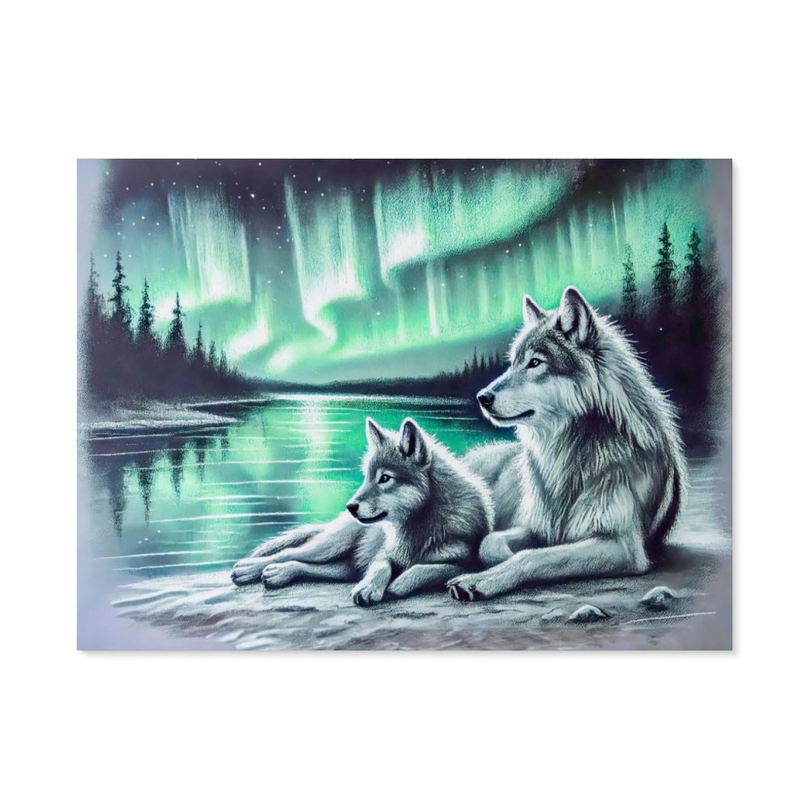 Пазл Two Wolves on the Lakeshore F47 1000 елементів 50 x 70 см, фото №1