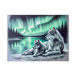 Пазл Two Wolves on the Lakeshore F47 1000 елементів 50 x 70 см - Фото 1