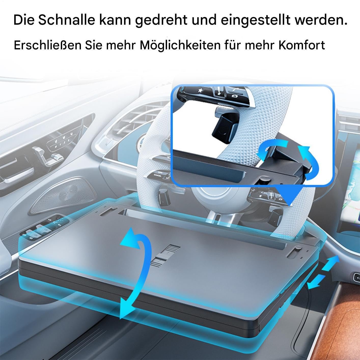 Столик на руль, Подставка для ноутбука, Многофункциональный раскладной столик для письма, работы, кемпинга, фото №4