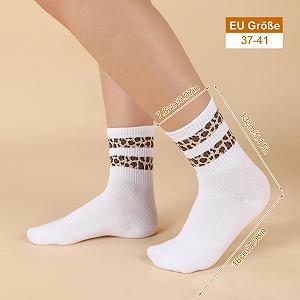 Женские теннисные носки 6 пар, Спортивные носки, Женские теннисные носки с узором животных, Дышащие полосатые носки, Женские хлопковые носки до середины голени, Ретро носки, 38-42 synthetic.ua - Фото 1