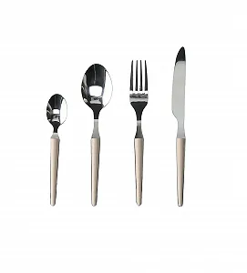 Набір столових приборів Tognana Zen 24 предмети, кремовий - Фото 1