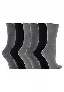 Шкарпетки Gentle Grip без гумки 6 пар Розмір 4-8 UK, 37-42 EUR (GG12) - Фото 1