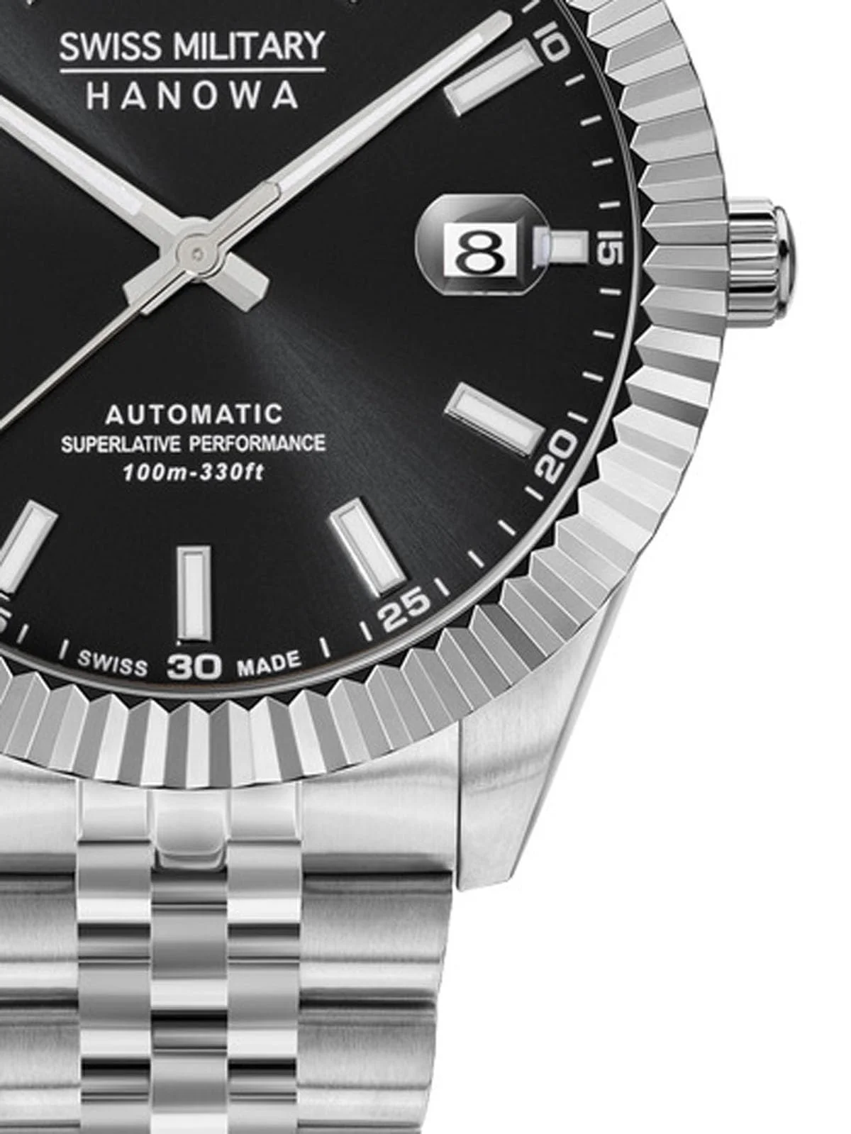 Часы Swiss Military Hanowa Automatic Diligent SMWGL0002101 Мужские, сапфировое стекло, серебристо-черный, браслет, фото №2 Часы Swiss Military Hanowa Automatic Diligent SMWGL0002101 Мужские, сапфировое стекло, серебристо-черный, браслет, фото №2