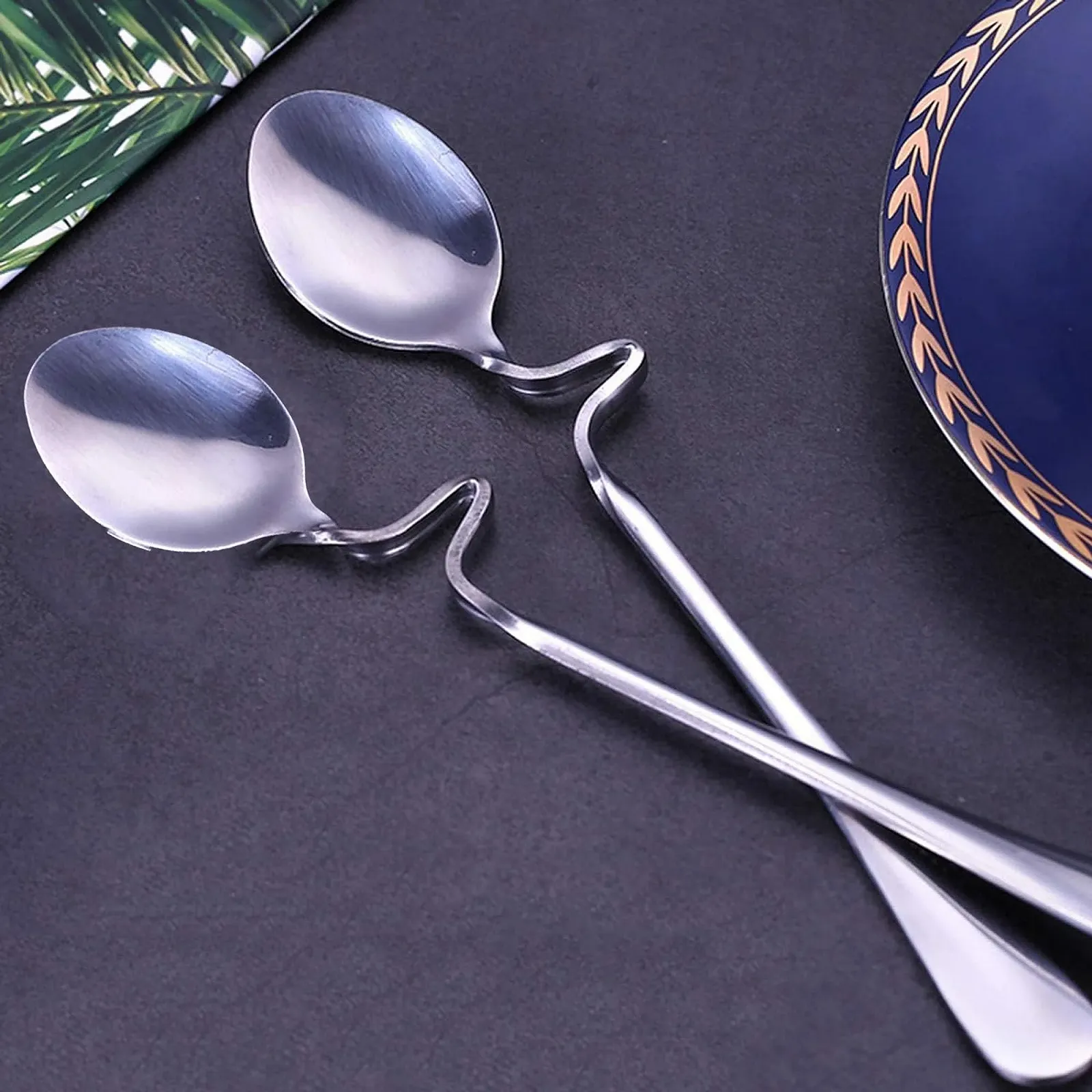 Ложка з нержавіючої сталі LEZED з вигнутою ручкою, фото №3