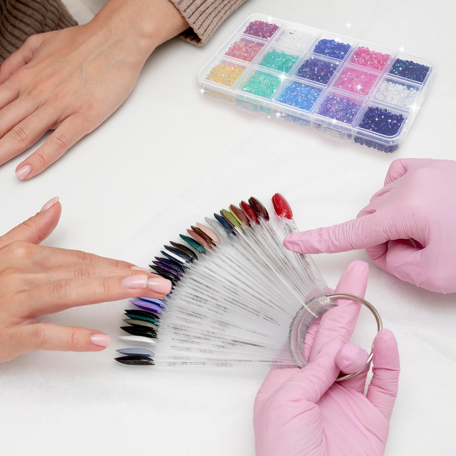 Блискітки-самоцвіти 5 мм, 15 кольорів, плоскі кристалічні стрази з смоли з пінцетом, нігтів, фото №5 Блискітки-самоцвіти 5 мм, 15 кольорів, плоскі кристалічні стрази з смоли з пінцетом, нігтів, фото №5