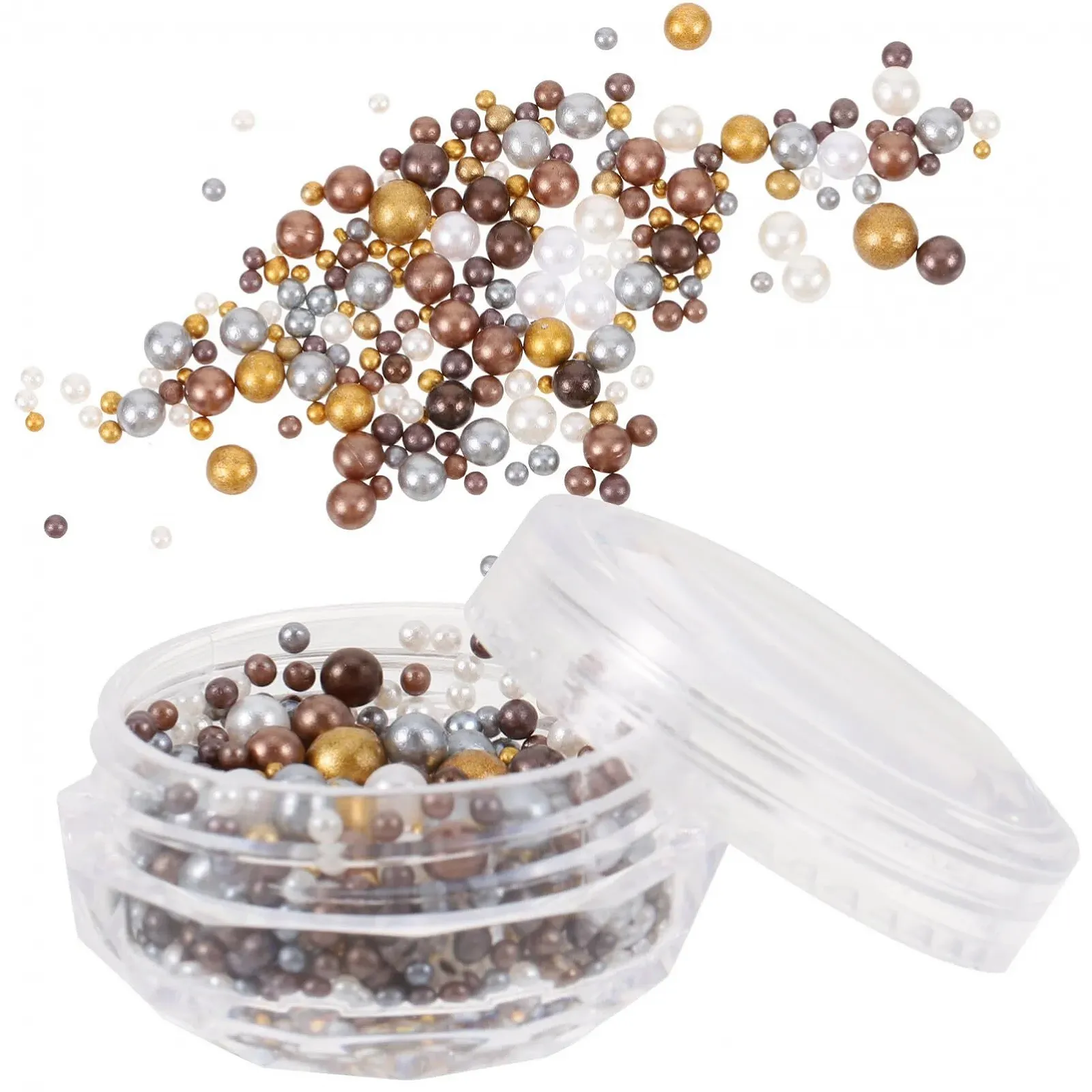 Украшения для ногтей FOMIYES Круглые жемчужины для дизайна ногтей Разные цвета Разные размеры для рукоделия Свадьбы Дни рождения и фестивали, фото №1