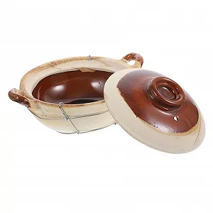 Керамическая кастрюля-казан с толстой ручкой для супов и риса энергосберегающая - Фото 1