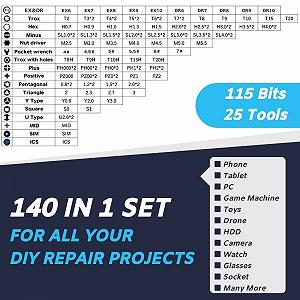 Набір викруток FANACAN 140 шт. Precision synthetic.ua - Фото 1