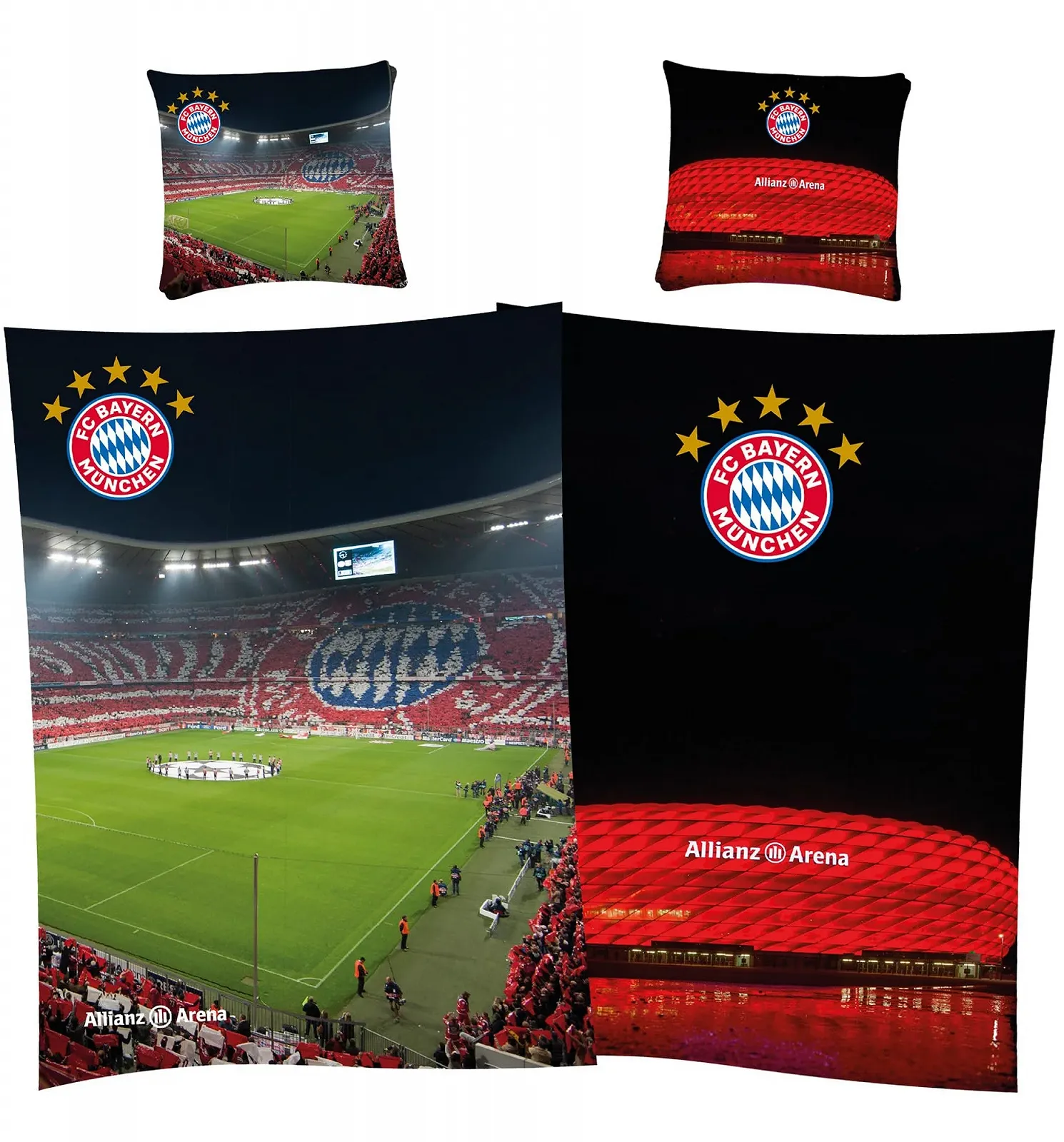Постельное белье детское FC Bayern München Berni Mascot 135 x 200 см + 80 x 80 см 100% хлопок Renforcé Linon на молнии, фото №1