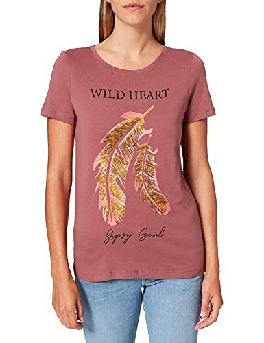 Футболка ONLKITA LIFE FEATHER  CS JRS 15248950-Rose Brown ONLY Розовий S, фото №4
