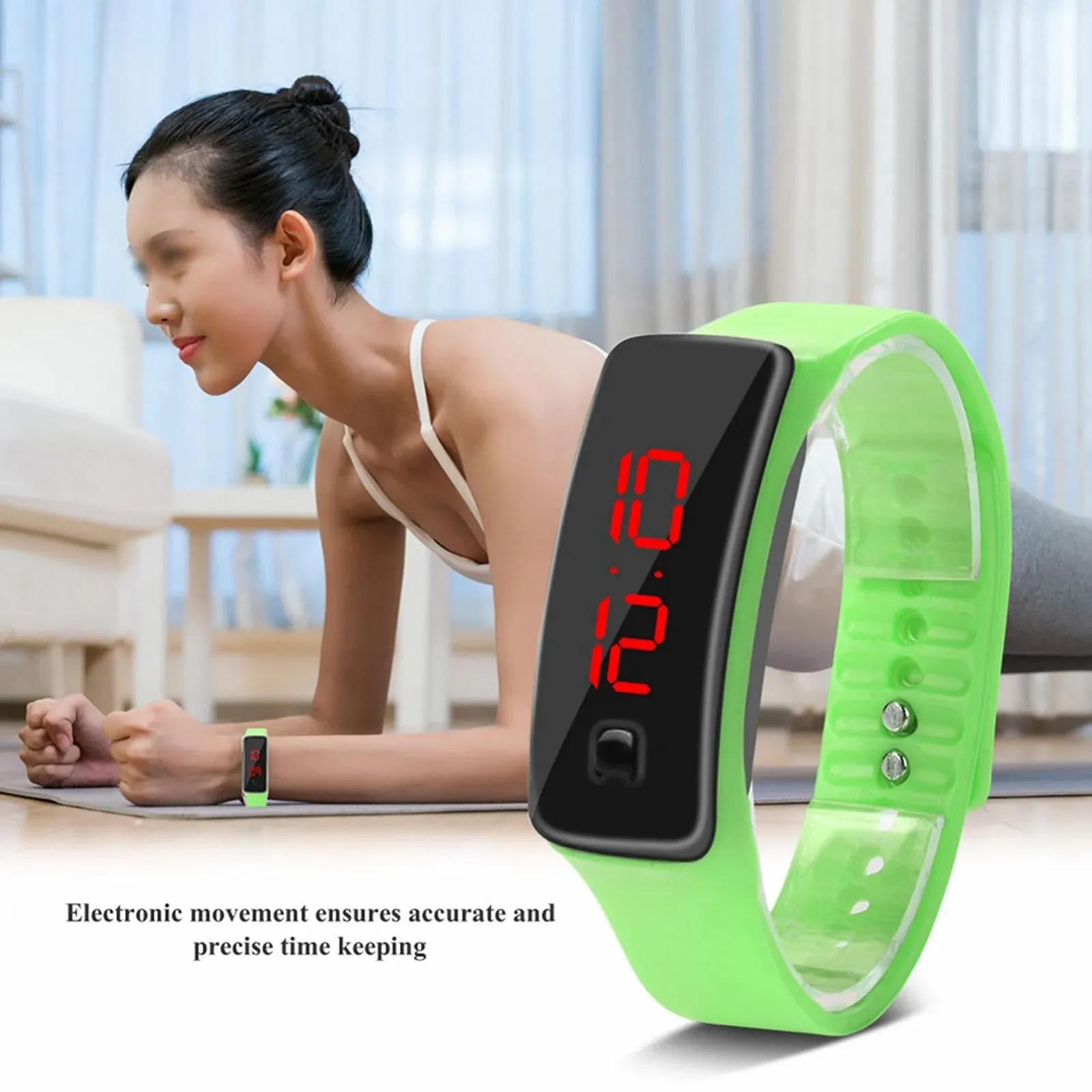 Часы Leftwei Fashion Digital Мужской Женский Сенсорный Экран Силиконовый Ремешок Водонепроницаемый Минималистичный Спортивный Электронный, фото №2