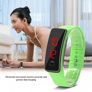 Часы Leftwei Fashion Digital Мужской Женский Сенсорный Экран Силиконовый Ремешок Водонепроницаемый Минималистичный Спортивный Электронный synthetic.ua - Фото 1