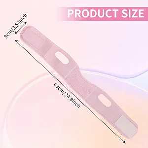 Маска для подтяжки подбородка V Line, многоразовая лента для удаления лица для женщин и мужчин, V-образная лента для подбородка для подтяжки челюсти, средство для уменьшения двойного подбородка для сна, против старения и synthetic.ua - Фото 1