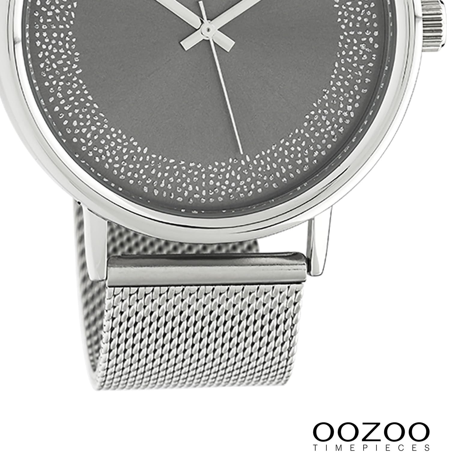 Аналоговые часы Oozoo Timepieces UOC10625 Серебристый металл, серебристо-серый, Браслет, фото №3